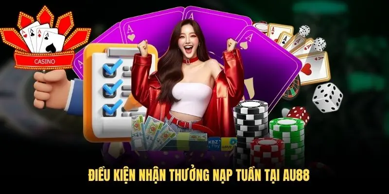 Điều kiện nhận thưởng nạp tuần tại AU88